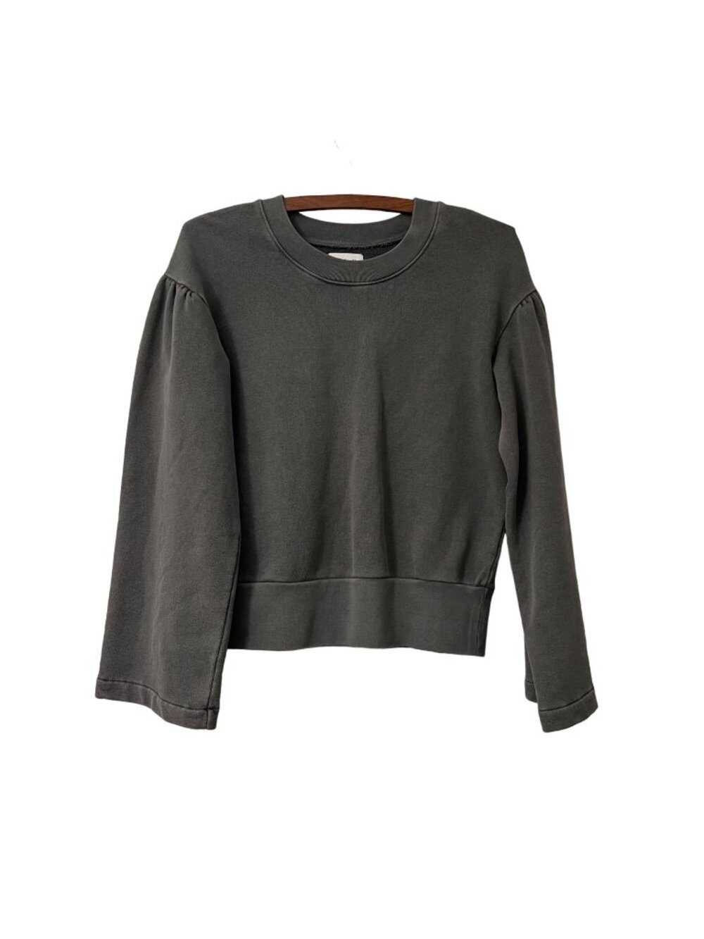 Madewell X Karen Walker Puff Sleeve Garment Dyed Cotton Sweatshirt Size XXSmall